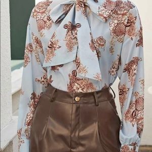 Tie front blouse